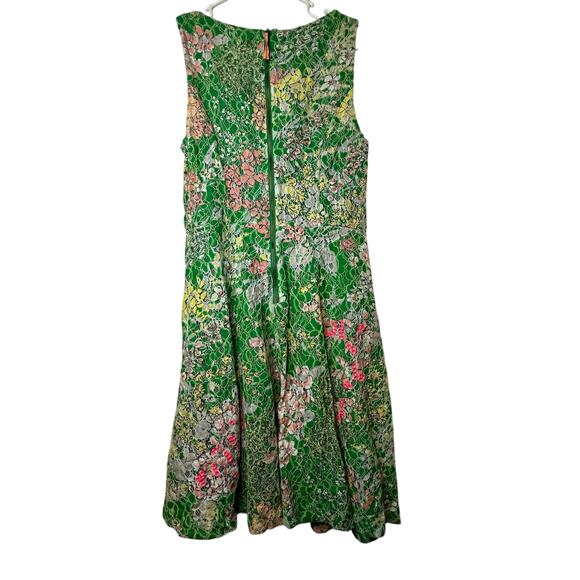 Anthropologie Maeve Verbena Green and Pink Floral Dress - Size 4 - Picture 15 of 16